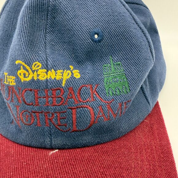 Vintage The Disney Store Hunchback of Notre Dame Snapback Hat Corduroy Cap 90s - Picture 2 of 7